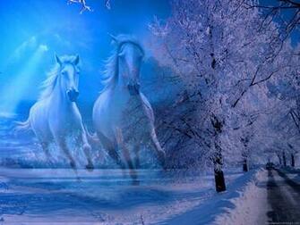 Animals Wallpaper Desktop Background Horses On The Winter