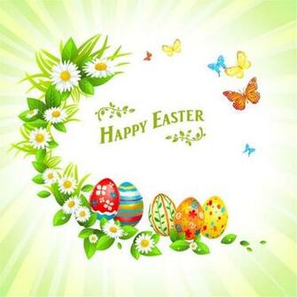 Easter Floral Background Background