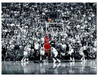Michael Jordan Poster Chicago Bulls Final Game Last Shot