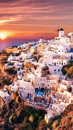 Man Made Santorini Wallpaper Id