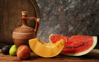 Fruits Still Life Wallpaper