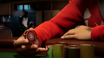 Poker Table In Club Wallpaper