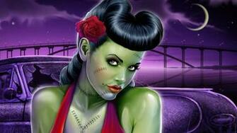 Zombie Pin Up Tattoo Wallpaper