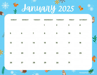 January Calendar Wallpaper