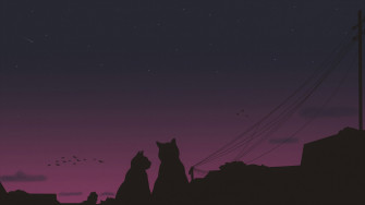 Lofi Late Night Cats Macbook Pro Retina HD 4k Wallpaper
