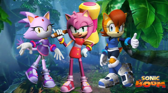 Sonic Boom Amy Blaze And Sally Wallpaper By Silverdahedgehog06