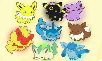 Chibi Eevee Evolutions By Pokemon