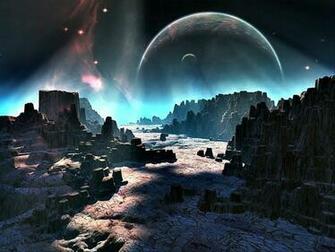 Moon Nebula Alien World Space Planets HD Desktop Wallpaper