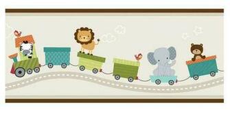 Jungle Zoo Animals Boys Nursery Wallpaper Border By Lambs Ivy