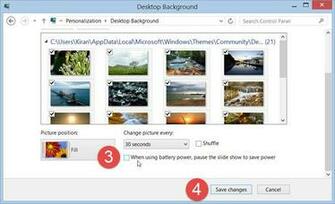 Run Desktop Background Slide Show In Battery Mode Windows