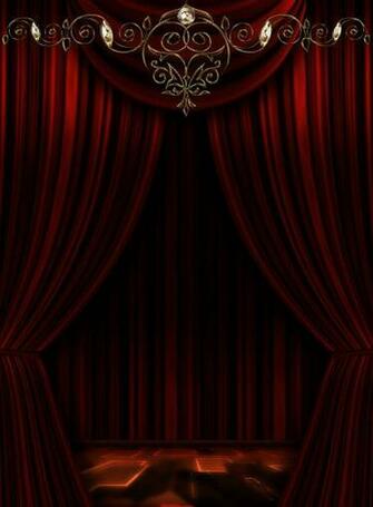 Red Background Theatre Scene By Lyotta