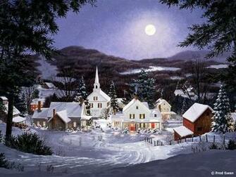 Pretty Winter Postcard Wallpaper Desktop Background