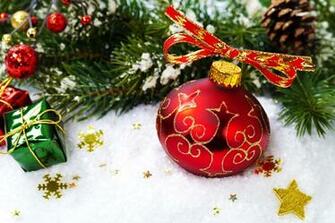 4k Wallpaper New Year Snow Toys Christmas Star