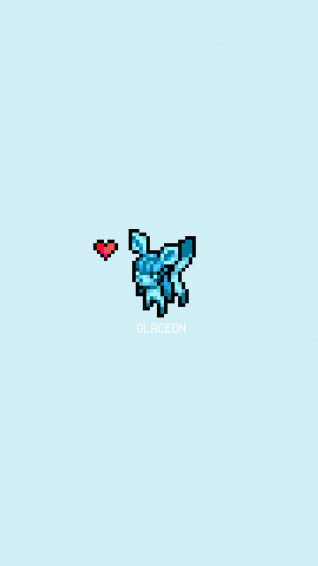 A Pixel Art Glaceon Wallpaper