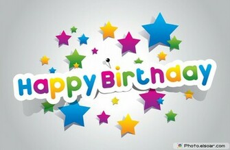 Happy BirtHDay Coloured Card On Gradient Background