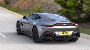 Aston Martin Vantage Tungsten Silver Rear HD Wallpaper