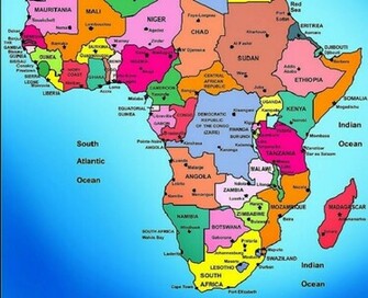 High Resolution Political Map Africa Desktop Laptop Wallpaper