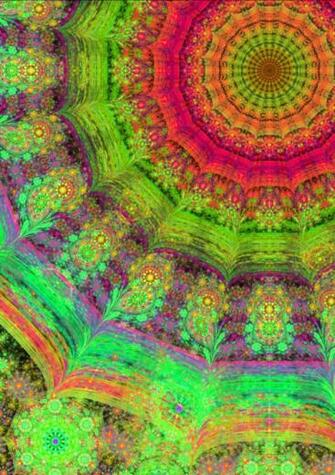 Trippy Hippie Weed Bong Hipster Green Trip Pink Colourful Mean Stonner