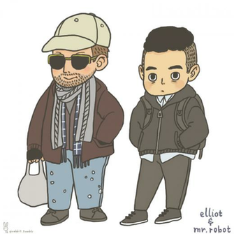 Mr Robot And Elliot By Girabbit