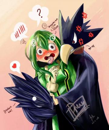 Boku No Hero Academia Tokoyami X Tsuyu Anime Top Wallpaper