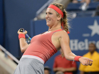 Victoria Azarenka Striking A Playful Pose Wallpaper