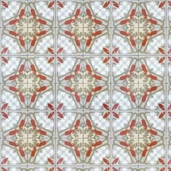 Tiles Paper Moon Art Deco Terracotta Grey Select Wallpaper