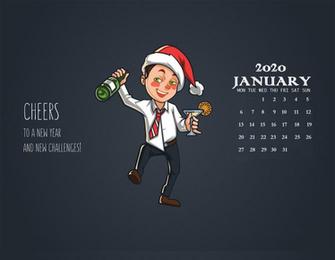 January Wallpaper Calendar