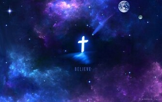 Christian Black Hole Galaxy Cross Jesus Christ Savior God Wallpaper
