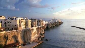 Stock Video Vieste Old Town Puglia Italy