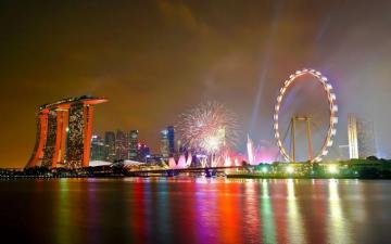 National Day Parade Singapore Fireworks Wallpaper
