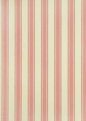 Stripe Wallpaper Striped On Cream With Dark Pink