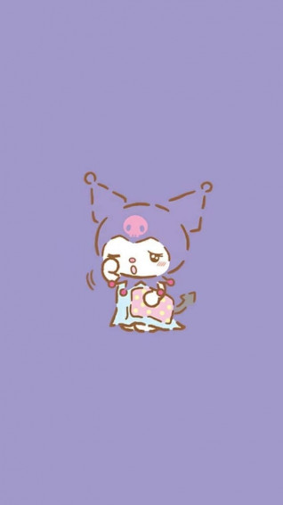 Kuromi iPhone Purple Sad Wallpaper