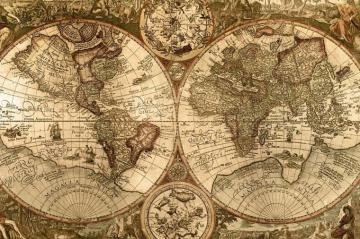 Vintage World Map Wallpaper Top
