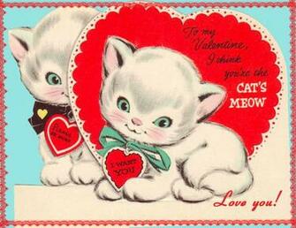 Digital Stamps Stamp Vintage Kittens Valentine