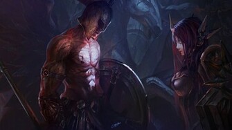 Pantheon And Leona League Of Legends HD Wallpaper Lol Champion Image