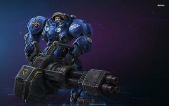 Holding The Gun In Starcraft Ii Wallpaper Game