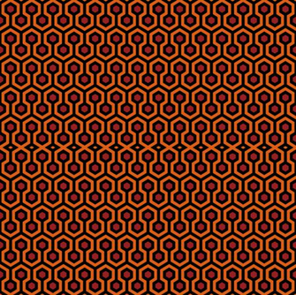 Overlook Hotel Carpet From The Shining Orange Red Wallpaper