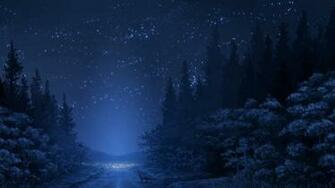 Blue Forest Night HD Wallpaper FullHDwpp Full
