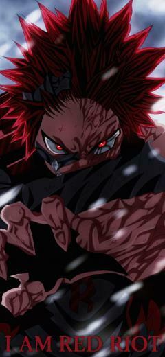 Red Riot Eijiro Kirishima iPhone Xs Max Wallpaper HD