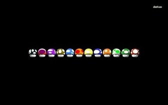Mario Mushrooms Wallpaper Vector
