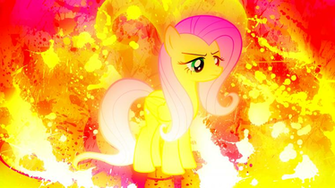 Fluttershy New Age Splatter Wallpaper By Enemyd
