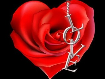 Heart Of Red Roses Wallpaper