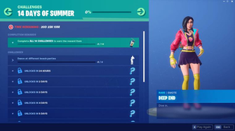Fortnite Days Of Summer Challenges And Rewards List Dot Esports