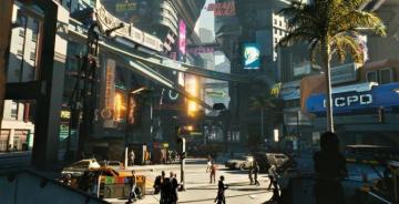 Wallpaper Modern City Cyberpunk Desktop HD