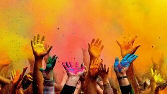 Holi Festival Spring Paint Hands New HD Wallpaper