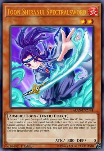 Toon Shiranui Spectralsword By Alanmac95 With Image Yugioh