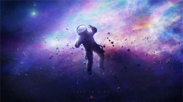 Lost In Space Floating Astronaut Galaxy
