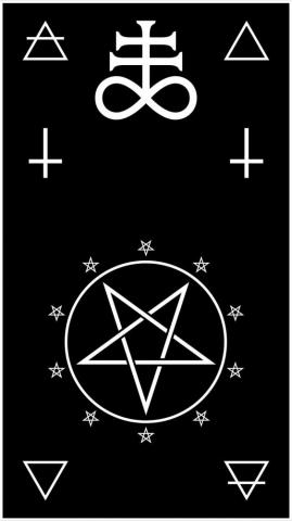 Pentagram Brimstone Sulphur Four Elements Portrait Display