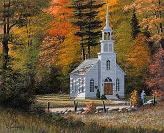 Lang Desktop Wallpaper October Country Churches Art