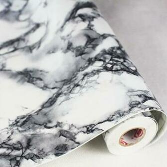 Black And White Marble Adhesive Pvc Wallpaper Background